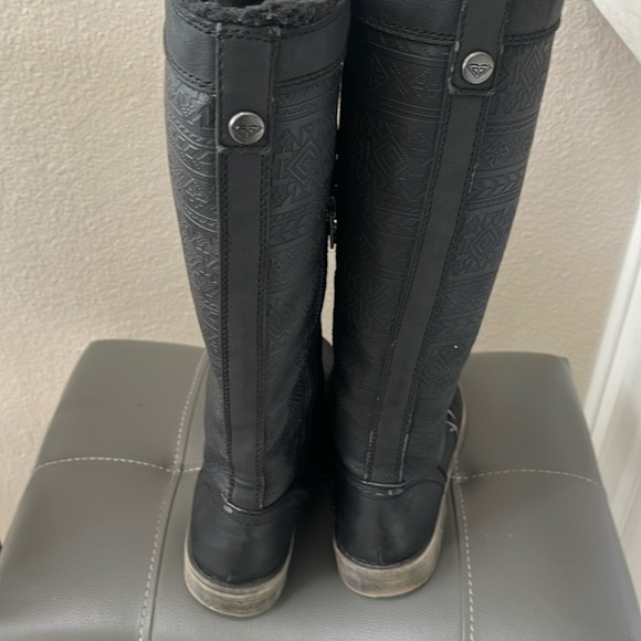 ROXY Mountain & The Seas black tall winter lace up boots size 6.5 - Picture 6 of 16
